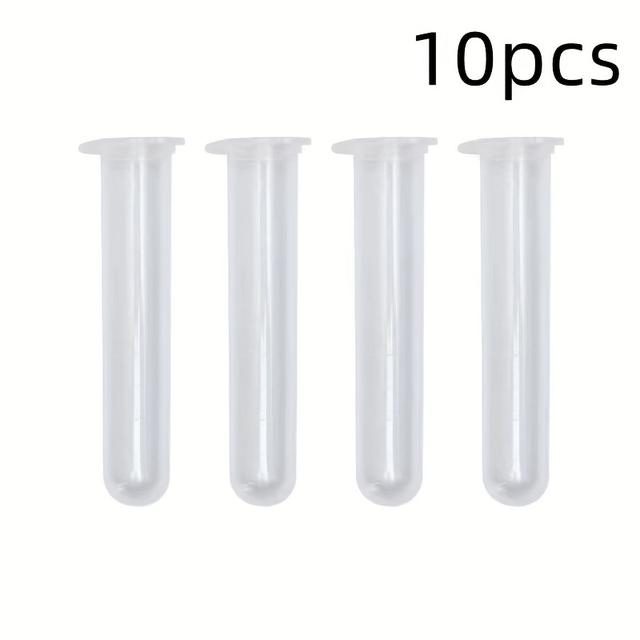 TEMU Storage Tubes For 10/5 Needles - With Lids, Suitable For Crafts, Embroidery Projects, Small Item Storage Jars, Versatile Travel Containers For Toothpicks And Cotton Swabs,