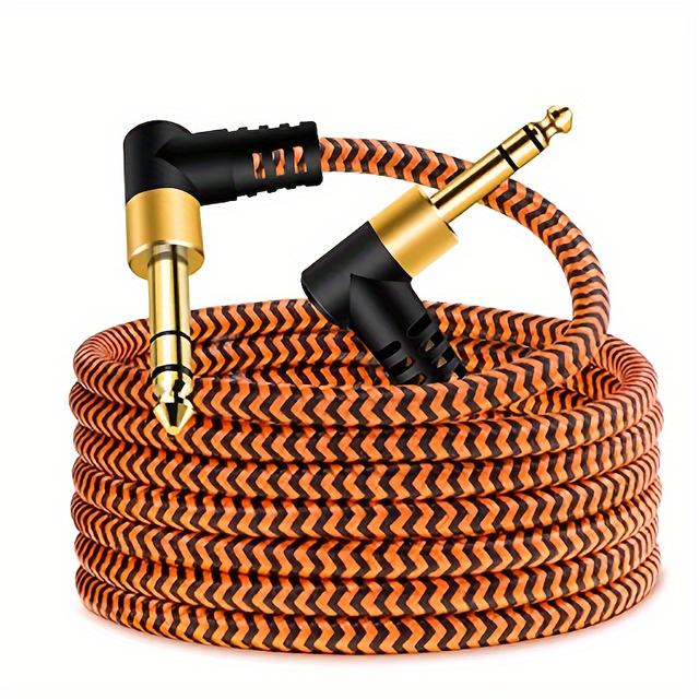 TEMU 6. (1/4") Trs To 6. (1/4") Trs Male-to-male Straight Stereo Audio Cable For Electric Guitars, Basses, And Mandolins