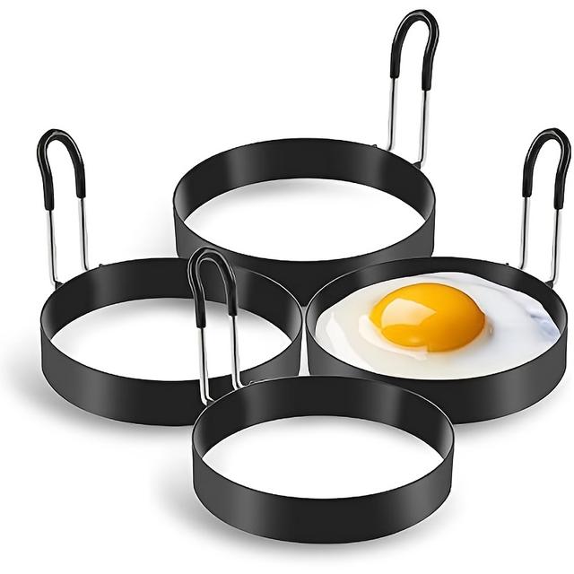 TEMU 2pcs/4pcs Stainless Steel - Perfect For Frying Eggs, Pancakes And Omelets - Kitchen Gadgets And Additions To Fill Surprises