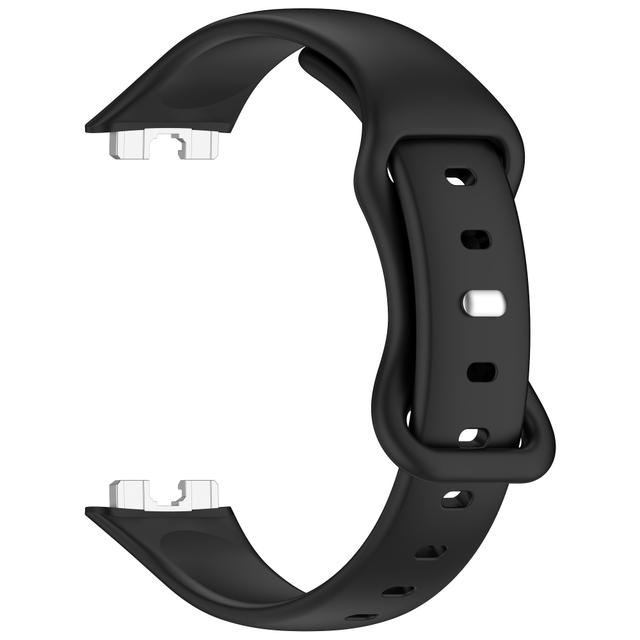 TEMU Szilikon szíj Huawei Band 8/9-hez | Monokróm, karcsúsított, nyolcszögletű farokkal, piros színű, nyitott csattal