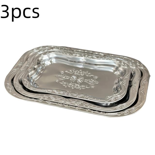 TEMU Ensemble de 3 assiettes rétro pour le à , assiettes à dessert, plateaux de petit-déjeuner, adaptées au thé de l'après-midi.