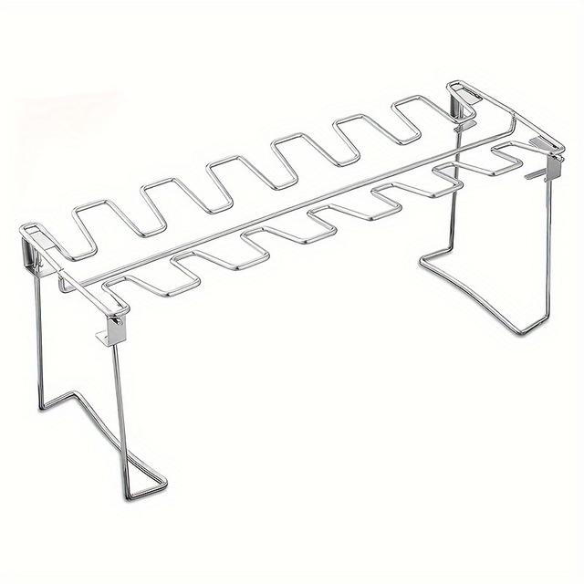 TEMU Grille à Cuisses et Ailes de en Acier Inoxydable - Support de Rôtisserie Vertical Pliable pour BBQ, , Four - Idéal pour les -, le Camping, - Accessoire de Cuisine Facile à