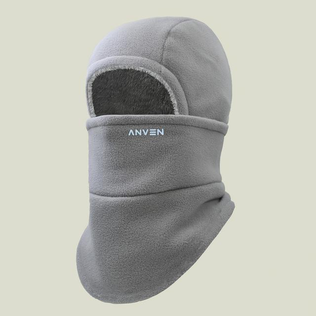 TEMU 1pc Unisex Winter Thermal Balaclava - Double-layer Fleece Lined Face & Neck Warmer With Ear Protection, Elastic & Letter Print Design For Skiing, Cycling, Outdoor Sports & Work (machine Washable)