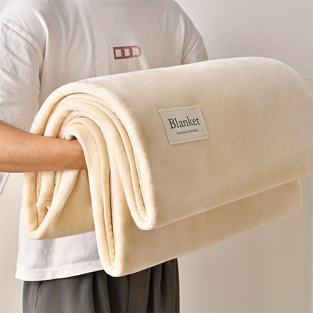 TEMU 1 de franela , cubierta polar, , y , portátil, ideal para sofá, escritorio, cama, camping, viajes, regalo para todas