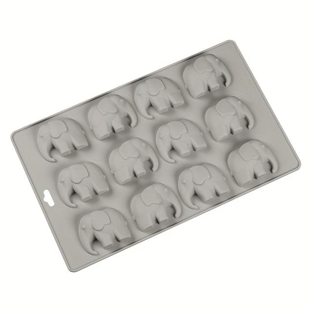 TEMU Moldes de silicona para hornear con forma de elefantes, ideales para utensilios de cocina, para hacer chocolates, pasteles , postres, mousse de caramelo, pasteles, y tartas