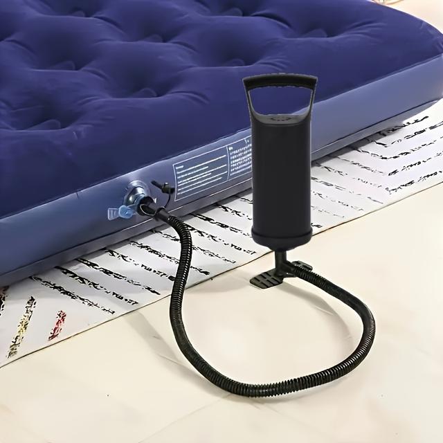 TEMU Portable Black Manual Air Pump For Inflatable Mattresses And Swimming Gear | Durable Pvc, No Electricity Needed,