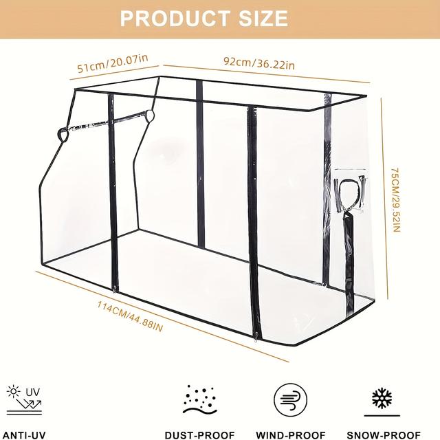 TEMU 1 Piece Of Eva Rain Cover Designed For Outdoor Utility Wagons – Resistant To Snow, Featuring Side Pockets Suitable For Camping, , Thanksgiving, Christmas, And Halloween