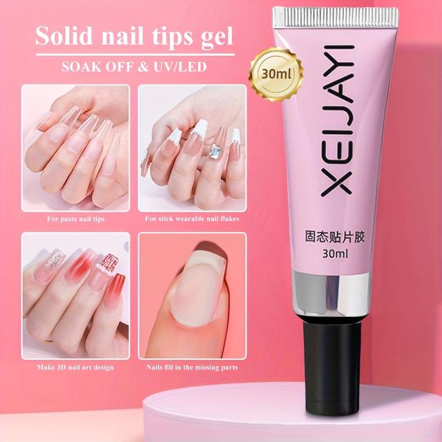 TEMU Новий фототерапевтичний гель для нігтів Iong-Iasting: міцний -нагрівач, що не пошкоджує ніготі, твердий патч для підсилення штучних нігтів