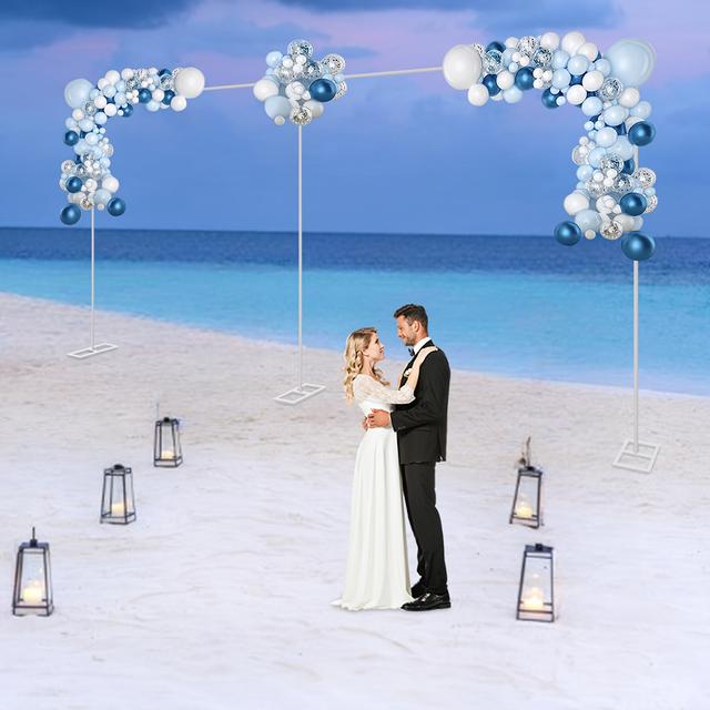 TEMU 19.69*9.84ft Metal Square Backdrop Stand, Wedding Arches For Ceremony, Square Balloon Arch Stand, Arch Backdrop Stand For Weddings, Birthdays, Party, Garden Decorations, Anniversary, Silver
