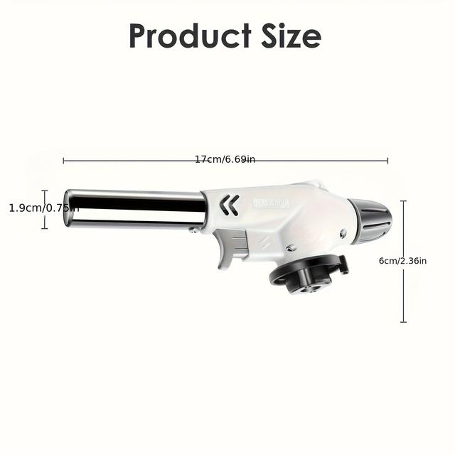 TEMU Kitchen Torch Lighter, Windproof Flame Adjustable Mini Torch Lighter, Professional Cooking Torch Lighter, Household And Outdoor Gas Automatic Ignition, Suitable For Bbq, Baking, Diy Crafts