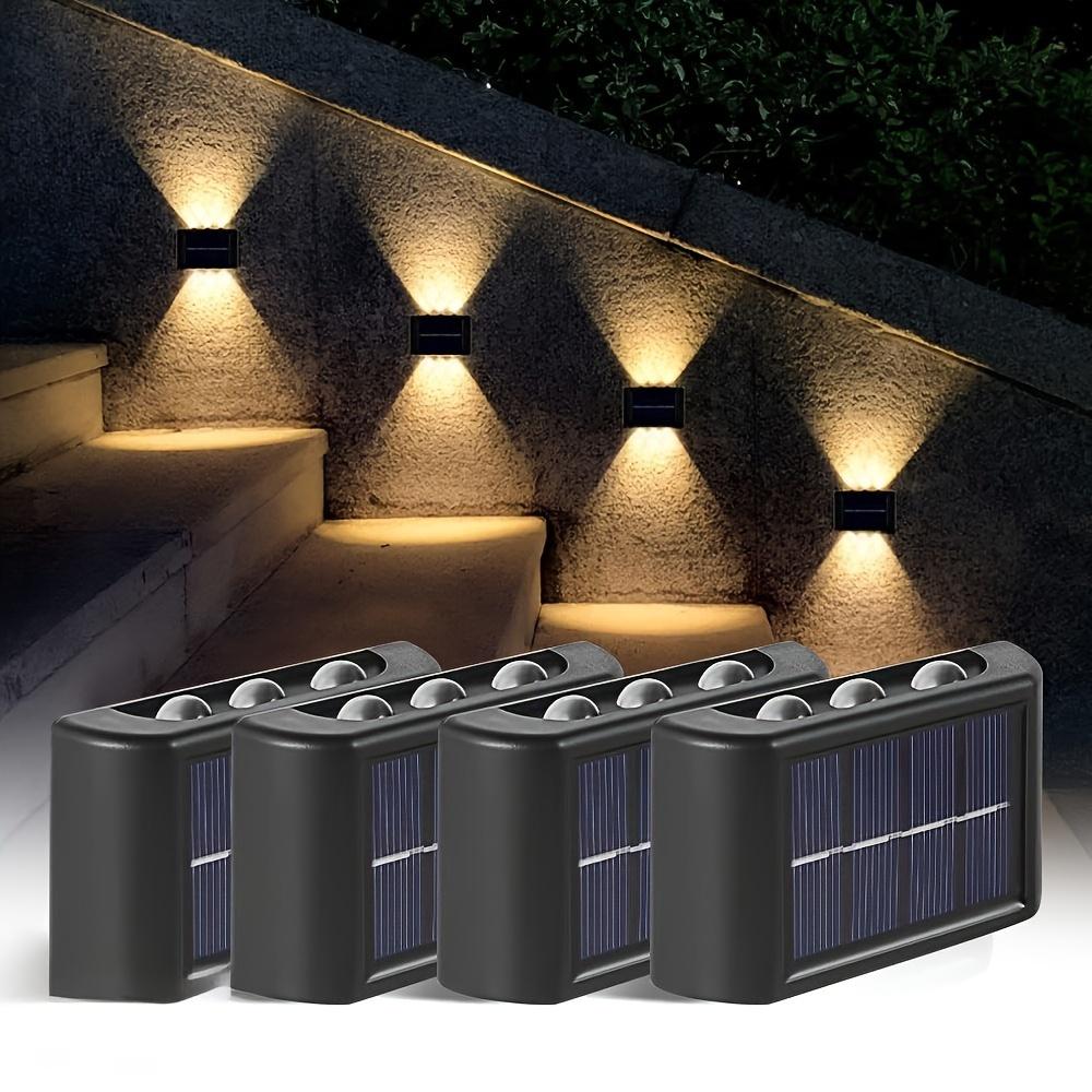 TEMU 4pcs, 6 Led Solar Lights Per Pack, Warm/cool Color Options, Suitable For Outdoor Camping, Patio, Street, Landscape, Garden, Wedding Decoration, Ip44 Water Repellency