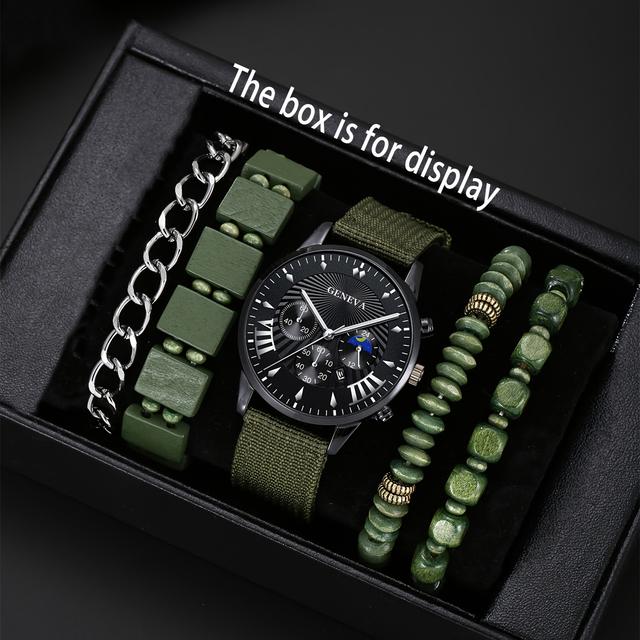 TEMU A Stylish And Watch Set With A Unique Bracelet (box Not Included)