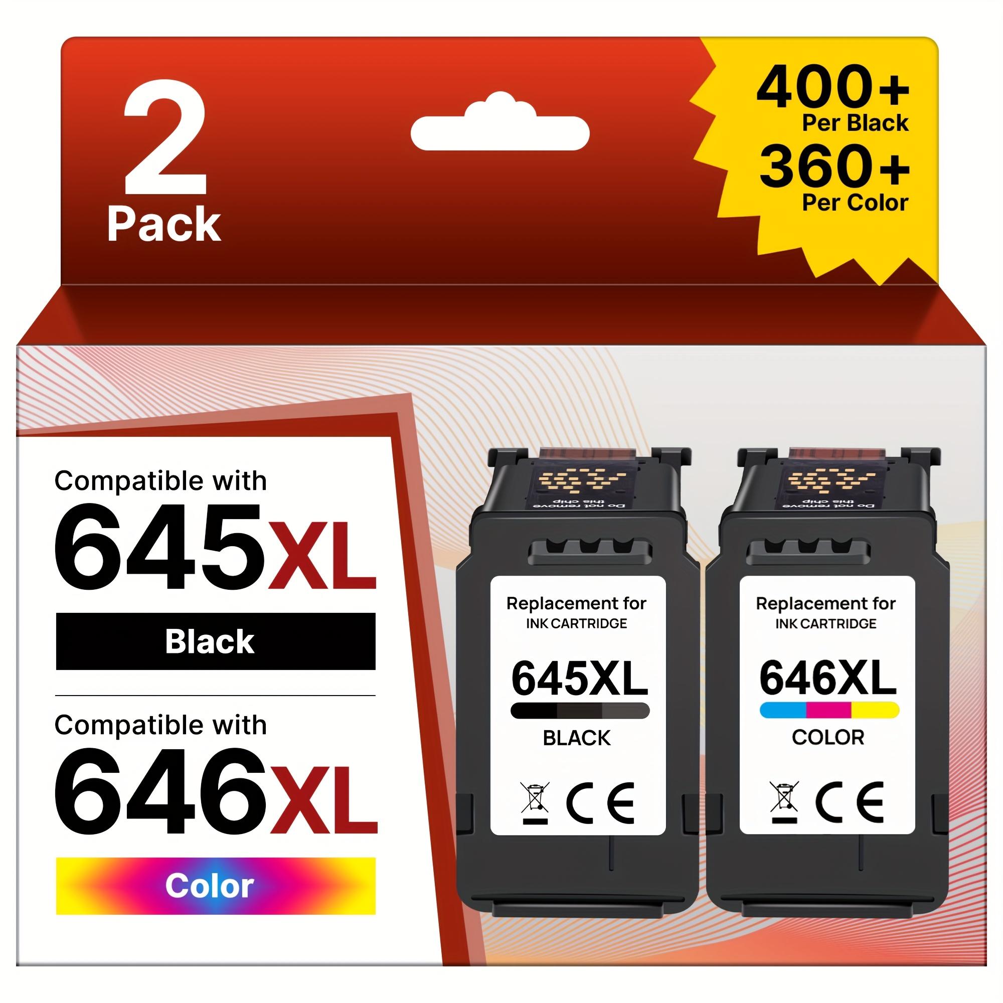 TEMU 645xl 646xl With Ink Cartridges Replacement For Pg-645 Cl-646 For Mg2560 Mg2460 Mg2960 Mg2965 Ts3160 Ts3100 Mx496 Printers Pg645xl Cl646xl Black And Color High- (1 Black, 1 Color)