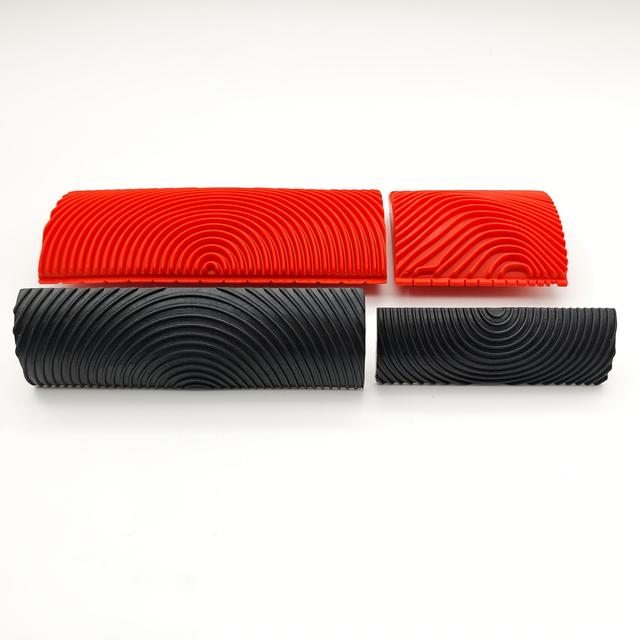 TEMU 4pcs, outil à grain de bois en caoutchouc, grattoir à rayures, outil de peinture grain de bois, polissage de peint et de peinture, impression de peinture, outil de peinture, outil de texture