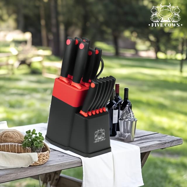 TEMU - Professional 14pcs Knife Set, Including Knife Sharpener Tools, Gift Box Set, Stainless Steel Steak Knife, Meat Slicer, Fruit Knife, Ergonomic , Knife Set, Festival Gift