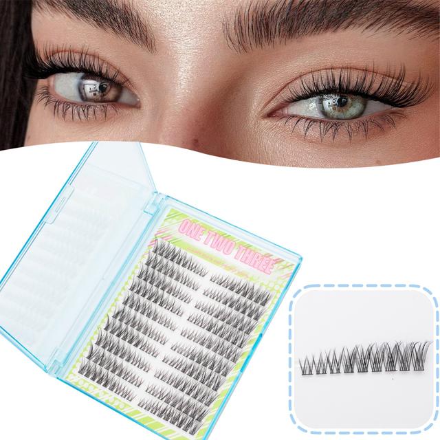 TEMU 10 Of 180 Lash Extensions, Style, , Easy To Operate, Diy 3d Cat Eye