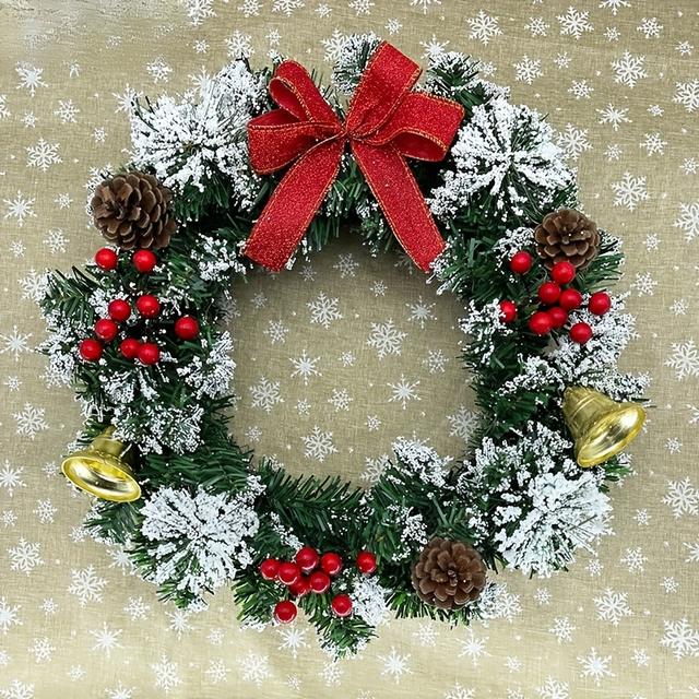TEMU A Festive New Year Party Christmas Wreath That Recreates The Festive Atmosphere. Easily Hung Door And Used As A Centerpiece Decoration On The Desktop, A Festive Atmosphere To The Home