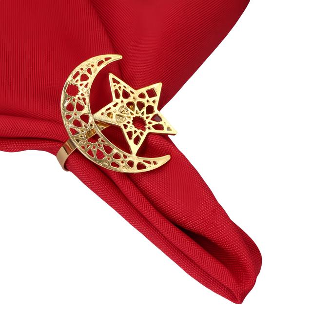 TEMU Set Of 8 Moon-shaped Napkin Rings For Decorating Dinner Tables, Ideal For Weddings, Birthdays, And Home Decor