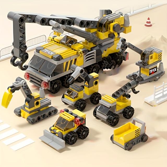 TEMU 142pcs Puzzle City Engineering Series, Type Building Block, Small Particle Building Blocks Assembling Children Bricks Puzzle