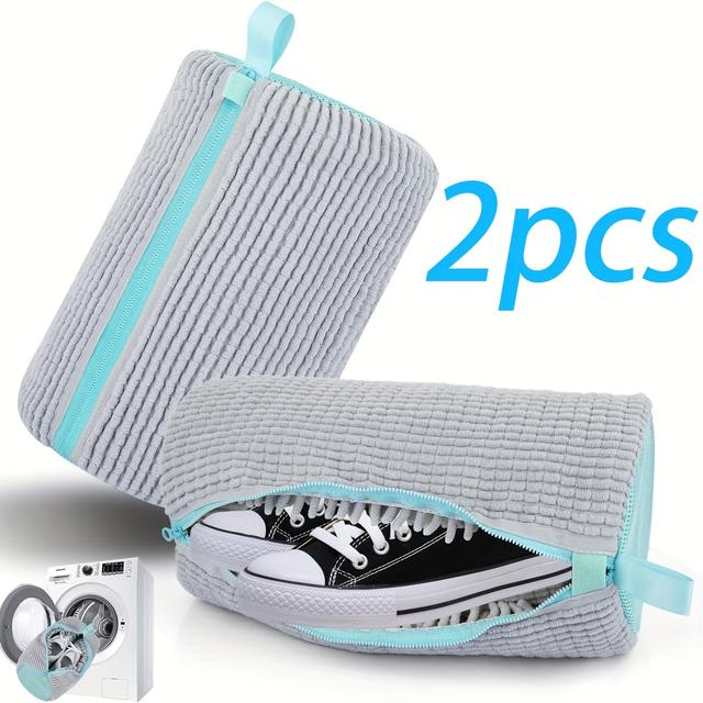 TEMU Shoe Washing Machine Bag, New Upgrade Cleaning Shoe Bag For Washing Machine, 2 Shoe Cleaning Bag, 2 Mesh Laundry Bag, Yellow, Laundry Bags