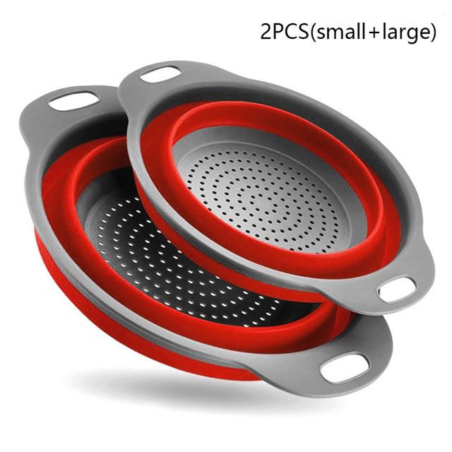 TEMU 2 Stück faltbare Küchensieb Sieblset, große & kleine Größen für Gemüs