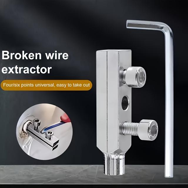 TEMU Heavy Duty Extractor (1/2" & 3/4"), Double-ended Plumbing Tool For Removing , Rusted & Broken Screws In Sink, Shower & Pipe