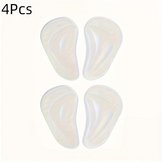 TEMU 4 шт./2 пари, Преміальні устілки для підтримки своду , Самоклеючі товсті гелеві подушечки для чоловіків та жінок, Прозорі, Дихаючі, Зручні, Силіконові