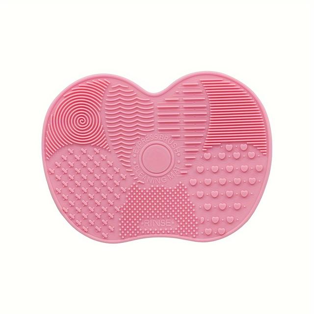 TEMU Szilikon Alma Radírozó Párna Szívókoronggal, Smink Ecset Tisztító Szépségeszköz, Napi Tisztítás Smink Ecset, Smink Ecset, Radírozó Párna, Hordozható