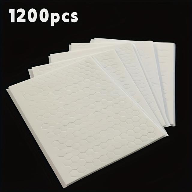 TEMU 1200pcs, 3d Foam Dot Double Sticky Foam Tape Foam Thickness Popular Hexagonal Adhesive Bracket, Suitable For Craft Diy Art Or Office Supplies, 5 Sheets, Hexagonal 0.25 Inches