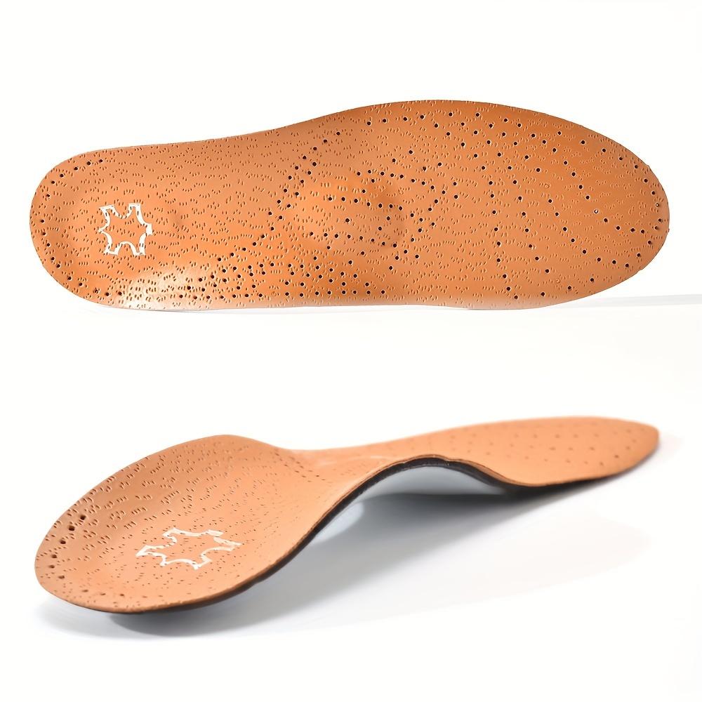 TEMU A Pair Of Arch Support Insoles Made Of Breathable And Durable Faux Leather, Suitable For Casual Shoes And Dress Shoes
