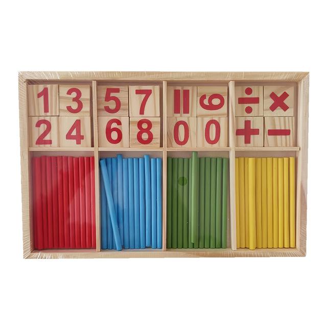 TEMU Children's Stick Kindergarten Counting Sticks Elementary Addition And Subtraction Learning Math Teaching Tool Numbering Box