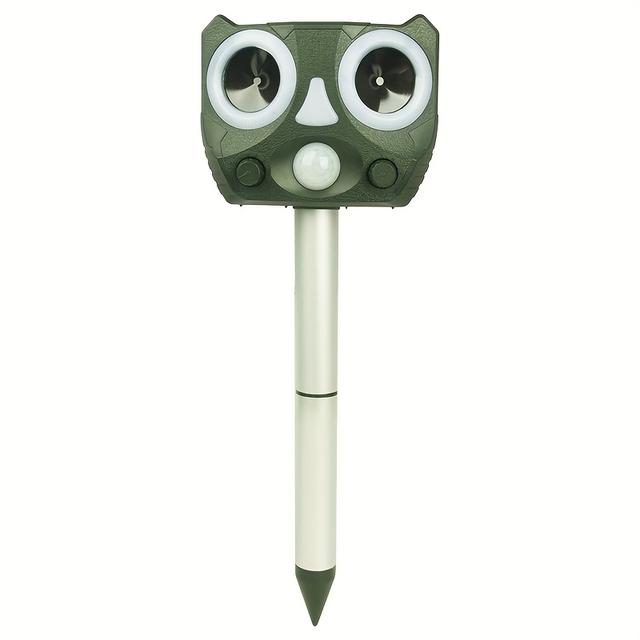 TEMU Garden Cat, Rat, And Bird Shaped Like An Owl, Featuring A 2000 Mah Lithium Battery, Removable, Ideal For Use In Gardens, Farms, And