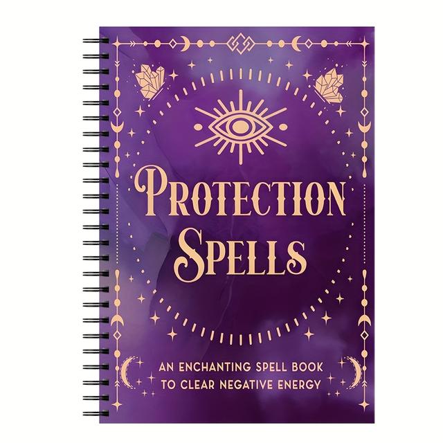 TEMU Handbook With Oil Recipe And , Clearing Negative Energies, Designed For And Pagan Practices, Spiritual Growth Book Using Pinecones, Crystals, 112-page English Coil Book