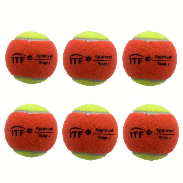 TEMU 6pcs Balls, Approved By Itf, Made Of Pu With Good Rebound, Professional And High-grade, Suitable For Beginners, Ideal For And Training