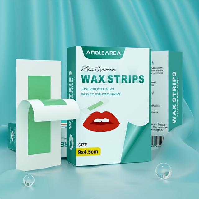 TEMU 72pcs Gentle Wax Strips For Painless Hair Removal - Smooth, Non-irritating Formula For Types, Perfect For Face & Lips