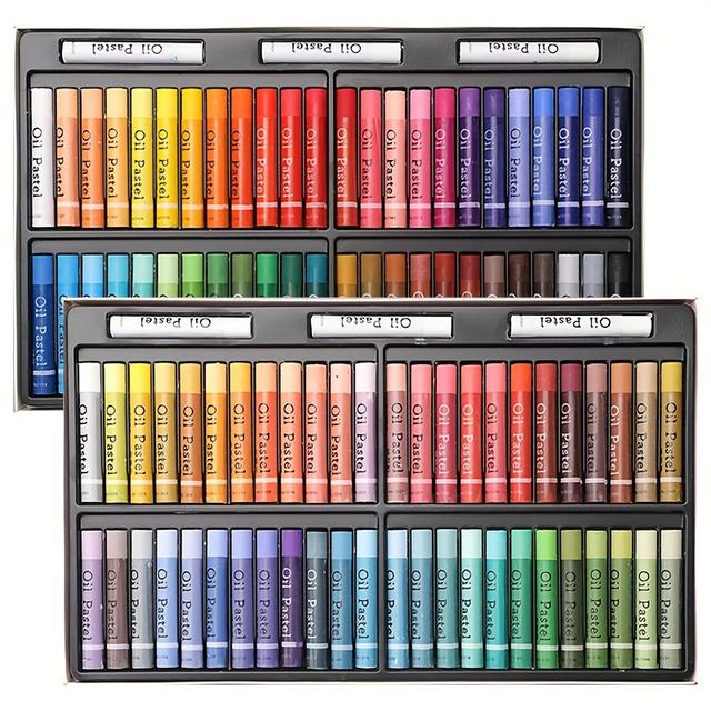 TEMU Professional For Art Use Jieso Advanced 1set Soft Oil Pastel 102pcs 96 Colors And Macaron Colors With 6pcs Medium Tip Soft Oil Paint Sticks Suitable For Art Painting, Sketching, Blending
