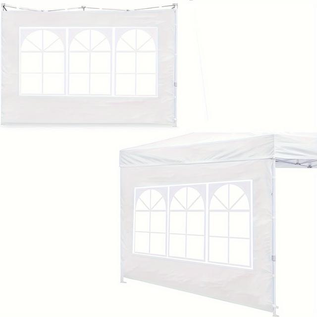 TEMU Tela Oxford con tettoia in PVC, adatta per tende laterali di canopi pop-up, 1pc parete laterale parasole istantanea, parete laterale di con , solo, , padiglione all', campeggio