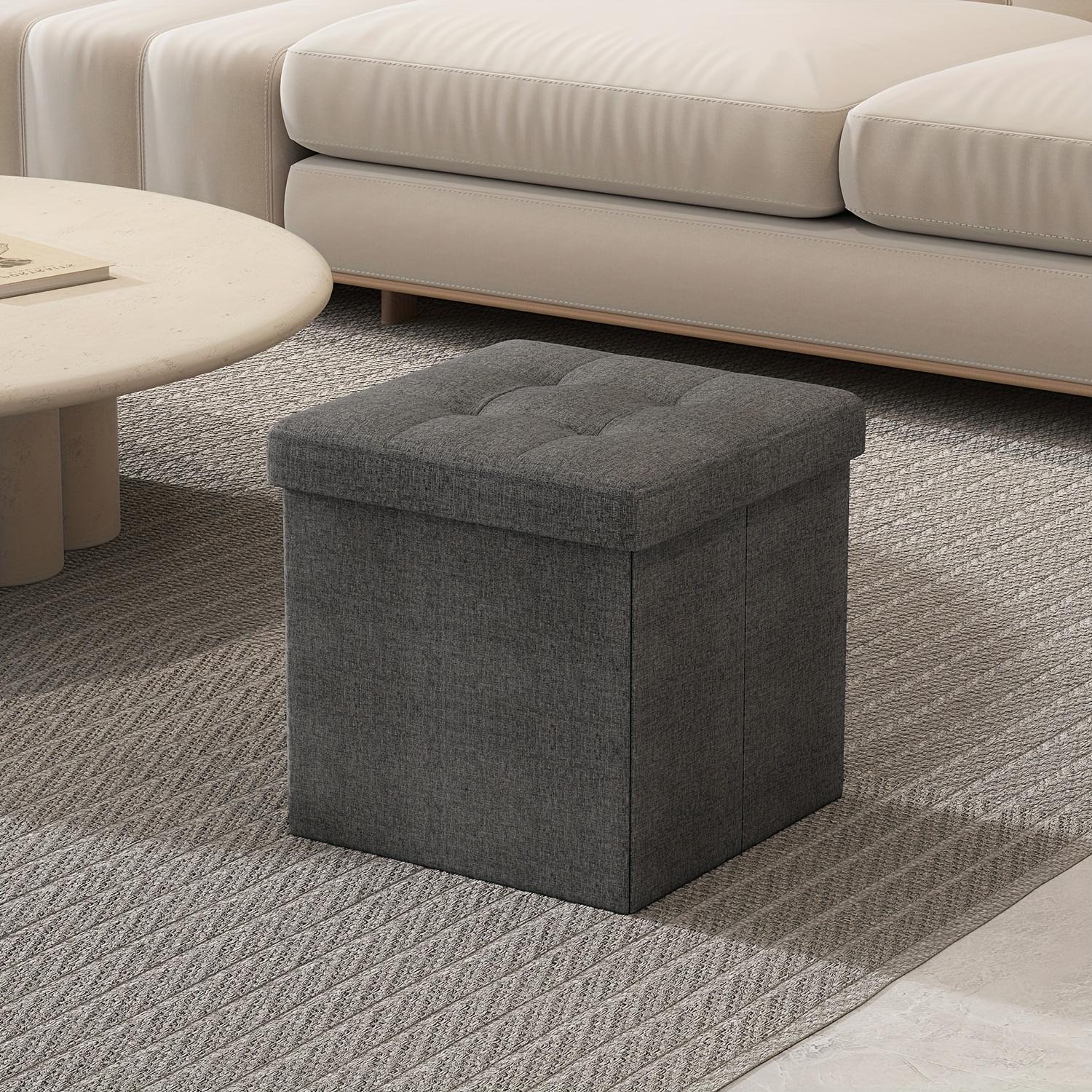 TEMU Storage Seat, Collapsible Stool, Footrest, Cube-shaped Seating, Contemporary Design, Dimensions 30 X 30 X 30 Cm, Supports Up To 130 Kg