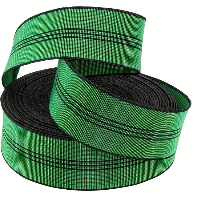 TEMU Groene Elastische Webbing Stretch Latex Band - 2 Inch Breedte voor Sofameubelreparatie, DIY Bekledingsaanpassing en Vervanging van Stoel- en Bankmateriaal (10m/32ft, 20m/65ft)