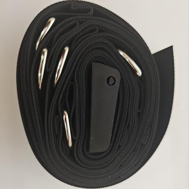 TEMU Versatile 5m Elastic Resistance Band With Door Anchor - Nylon Fitness & Training Strap For All