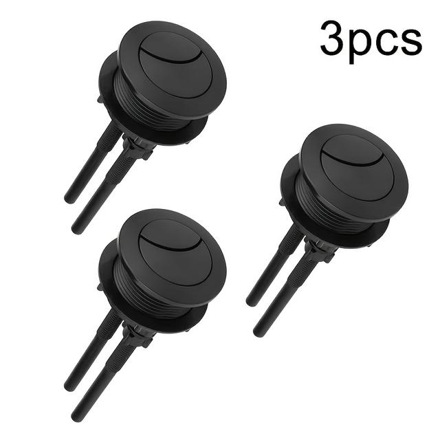 TEMU 3pcs Dual-button Pressurized Valves For Toilet Tanks, 38mm Adjustable For , Toilet Tank Accessories, Wall-mounted Toilet Buttons (battery-free)