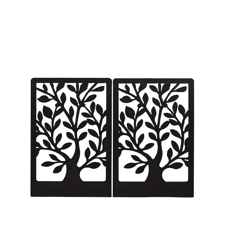 TEMU 2pcs Stylish Metal Bookends - Elegant Modern Book Holder For Office Desk & Bookshelf Decor, Heavy Duty & Non-slip (discount!)