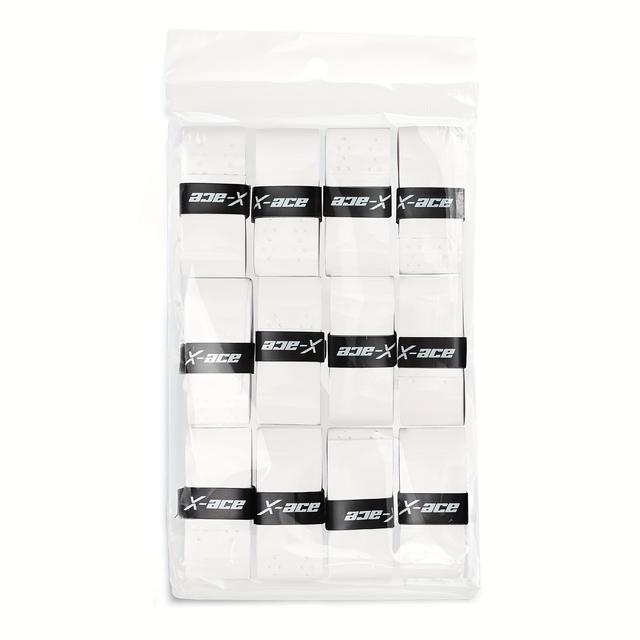 TEMU X-Ace Paquete de 12 Empuñaduras Absorbentes de para Raquetas de Tenis, con Orificios y Superficie Adhesiva, Adecuadas para Raquetas de Pickleball y Bádminton.