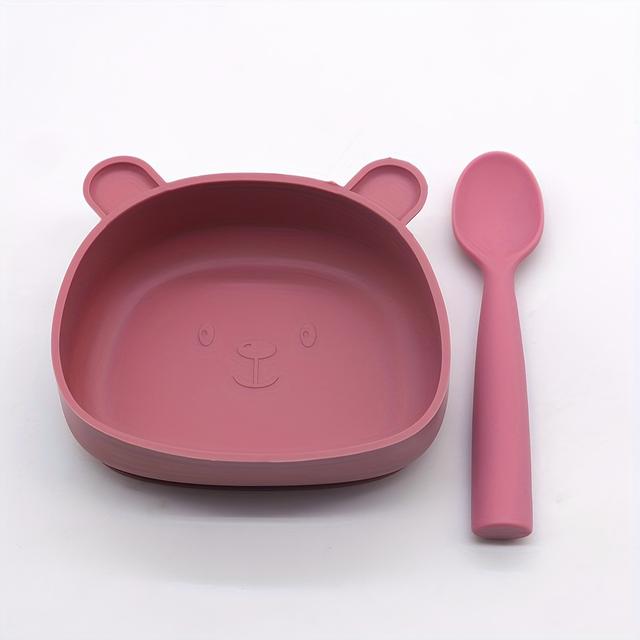 TEMU Juego de Vajilla para Niños con un y Cuchara - Regalo de Vacaciones para Niños