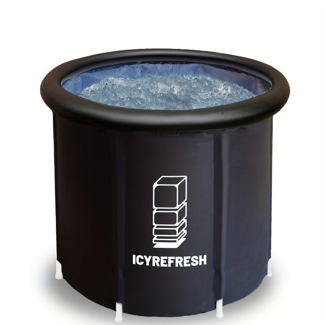 TEMU Stort isbadkar för idrottare med lock och förvaringsväska 105 gallon (400L) bärbart kallbadkar