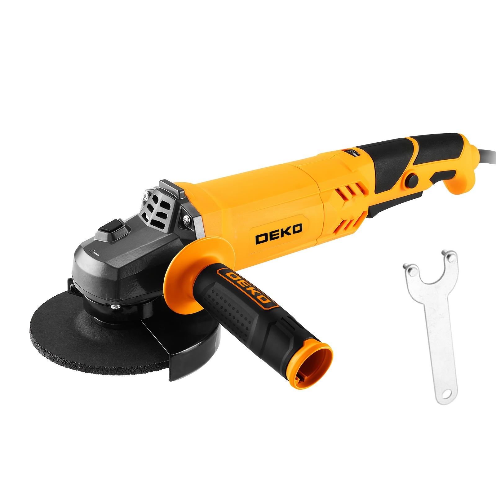 TEMU Deko Electric Grinder | With | 4-1/2 Inch Angle Grinder | With Grinding Discs, And Wrench | Corded | 9amp | 115mm | 15000 Rpm | For Metal Grinding, Polishing, Rust Removal And | Easter Gifts