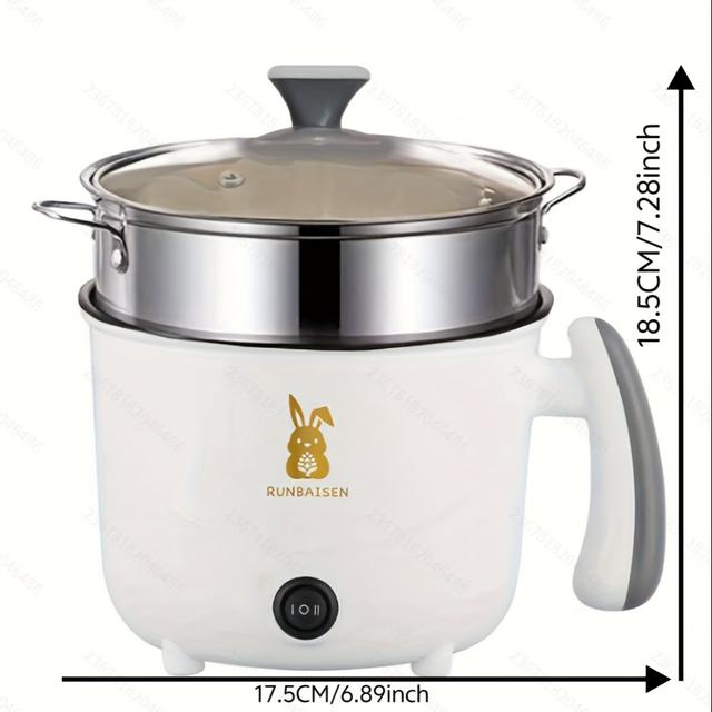 TEMU Gadgets de Cocina : Olla Eléctrica con Olla Interior Antiadherente y Vaporera Eléctrica para Cocinar al Vapor y Hervir