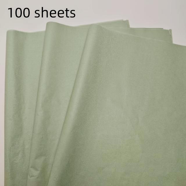 TEMU 30/100 ark salviegrönt mönstrat silkyespapper, 20*14 tum presentpapper, lämpligt för bröllop, jul, födelsedagspresentförpackning, bukettförpackning, presentpåsefyllning och festgåvor