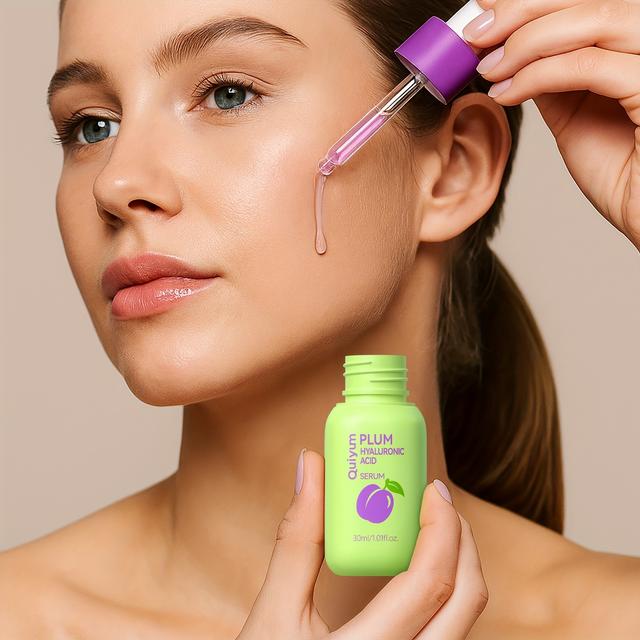 TEMU Plum Hyaluronic Acid Serum 30ml/1.01fl.oz, With Vitamin B5, Centella Leaf, Hyaluronic Acid, Deep Moisturizing, Portable For Travelling