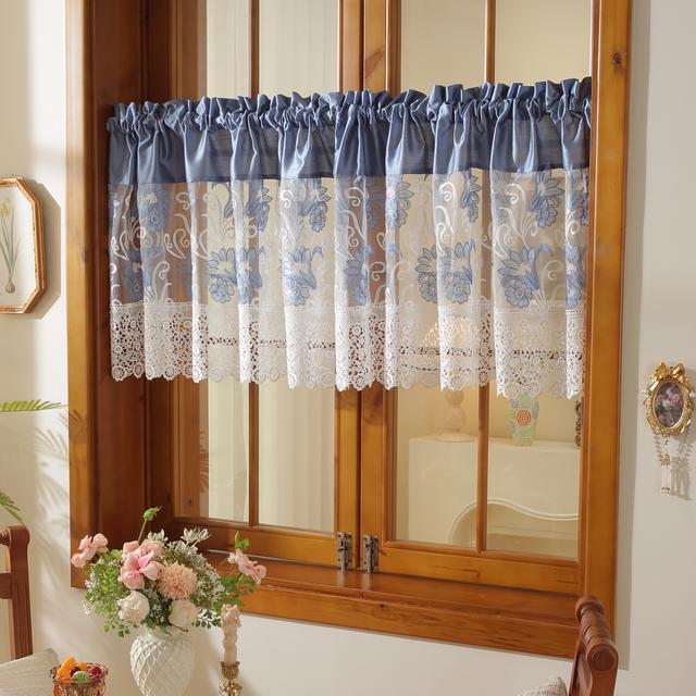 TEMU 1-pack Vintage Embroidered Lace Tassel Design | Semi-sheer Polyester Curtain, Unlined, Machine Washable, Suitable For Living Room, Bedroom, Bay Window Home Decor, Christmas Decoration Curtain